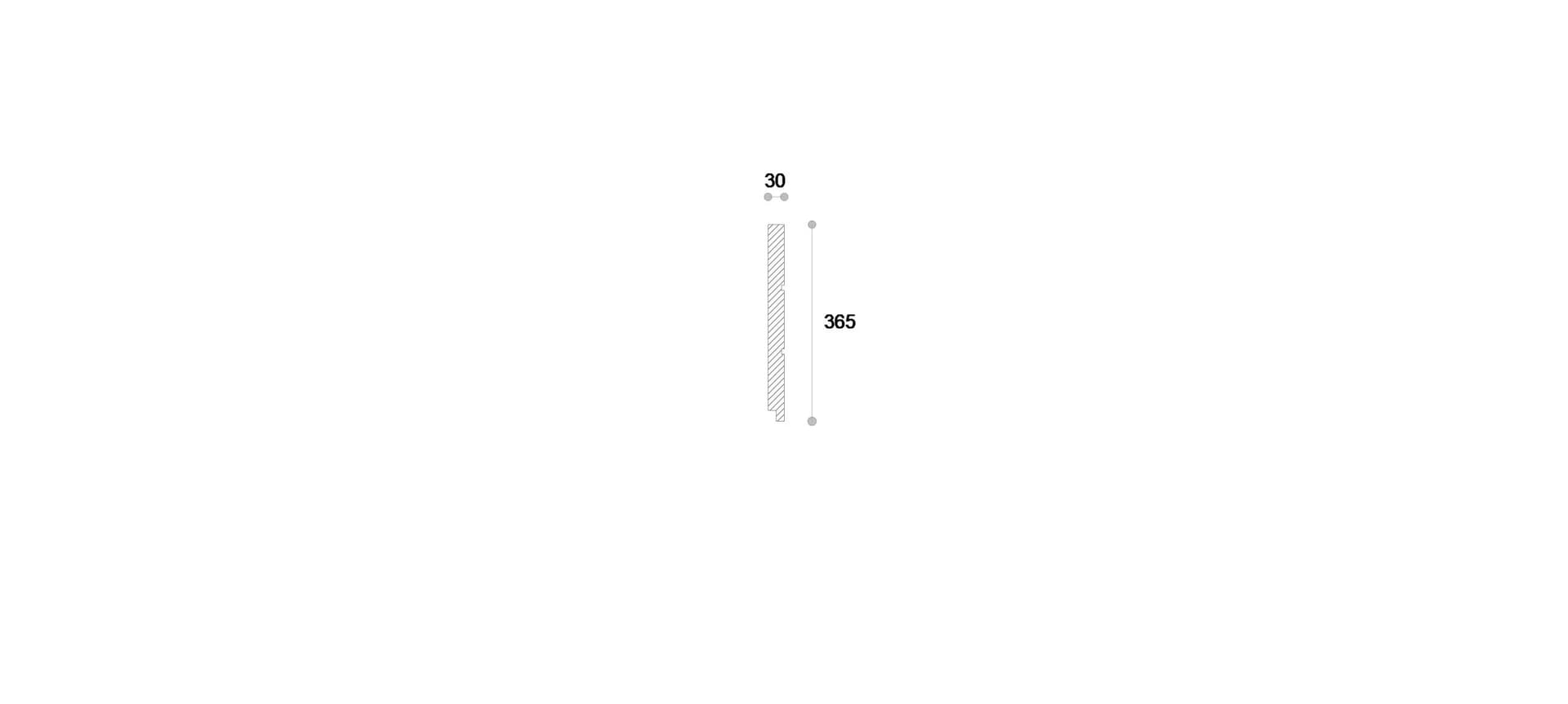 Pilastru coloana decorativa #REZISTENT ADP32 365X30X2000 — imagine 2