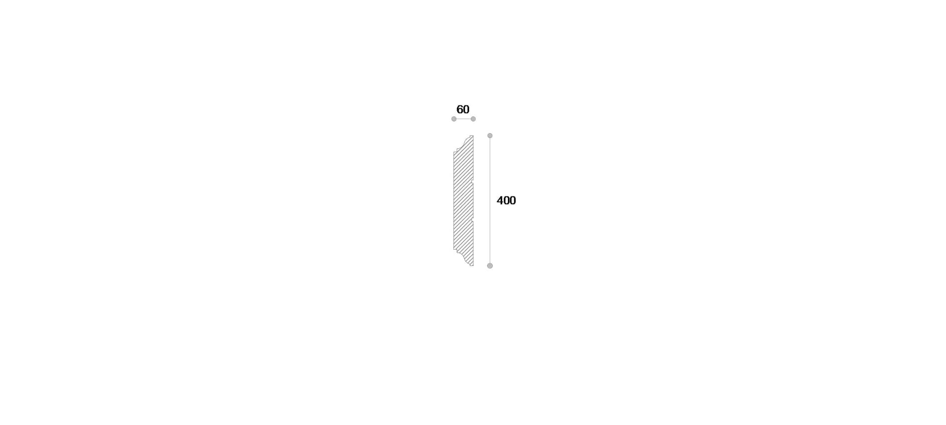 Pilastru coloana decorativa #REZISTENT ADP33 400X60X2000 — imagine 2