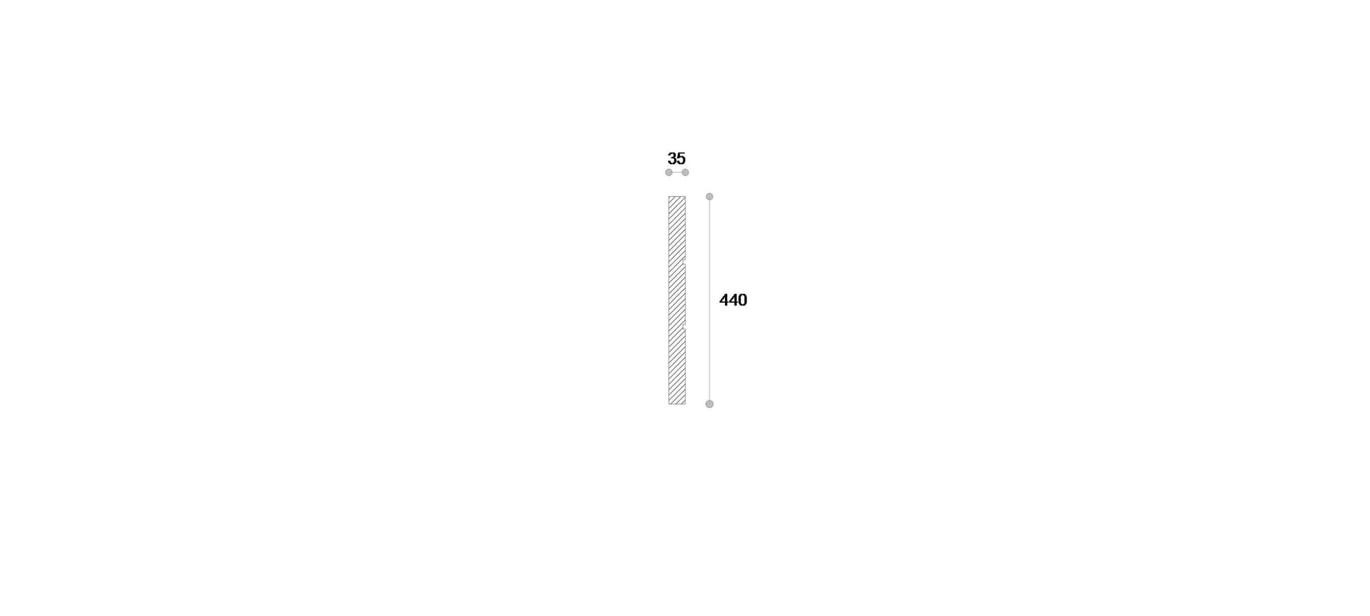 Pilastru coloana decorativa #REZISTENT ADP34 440X35X2000 — imagine 2