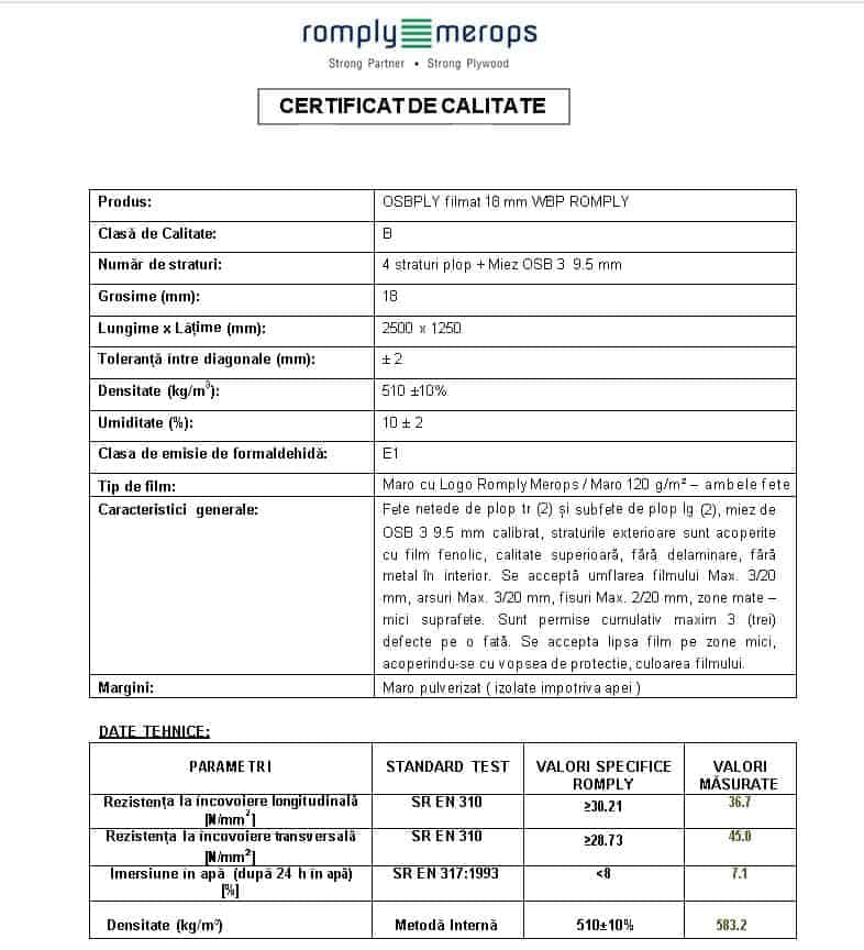 Placaj cofraj OSBPLY Romply Merops 2500 x 1250x18mm — imagine 4