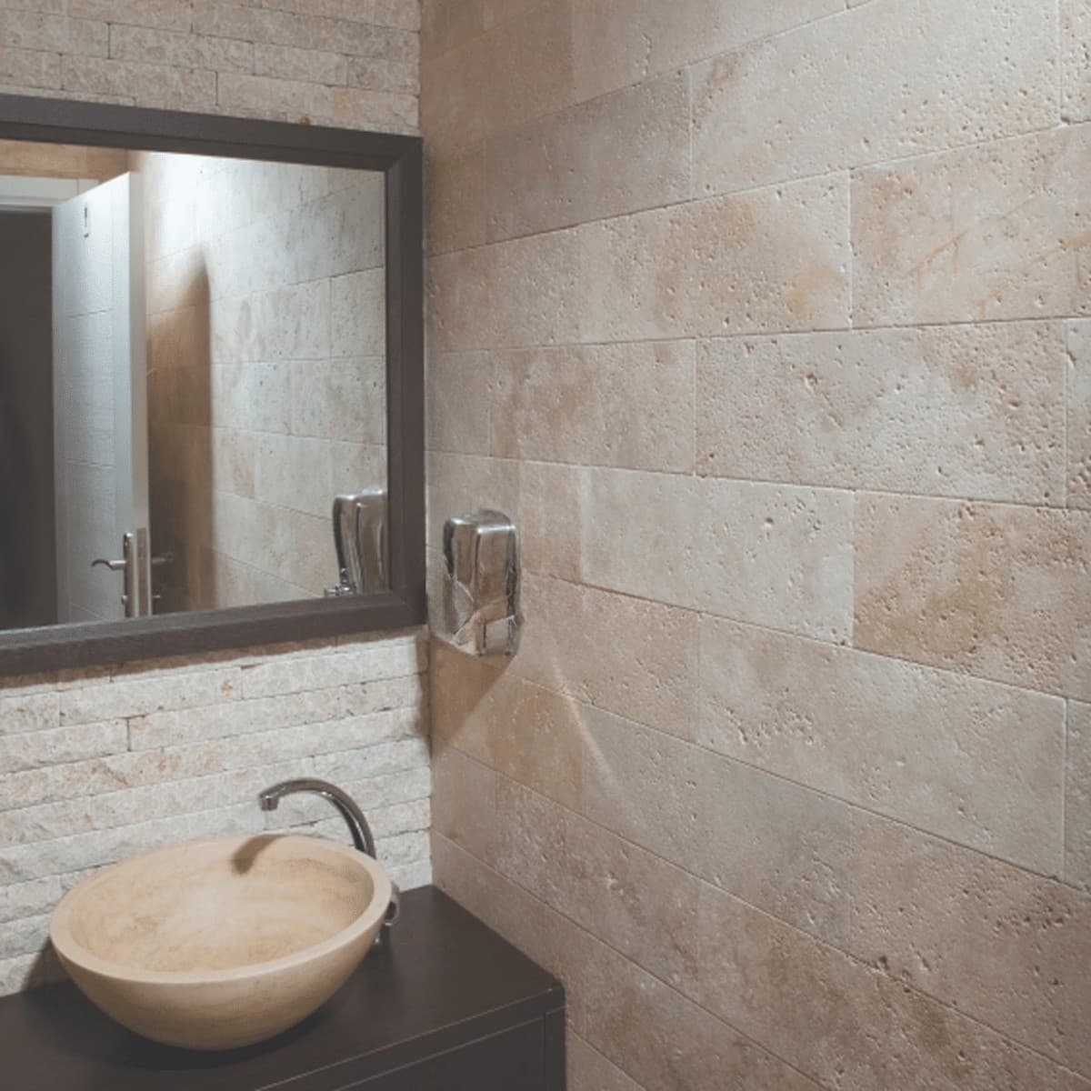 Placi Travertin Classic Periat 10 x LL x 1 cm — imagine 3