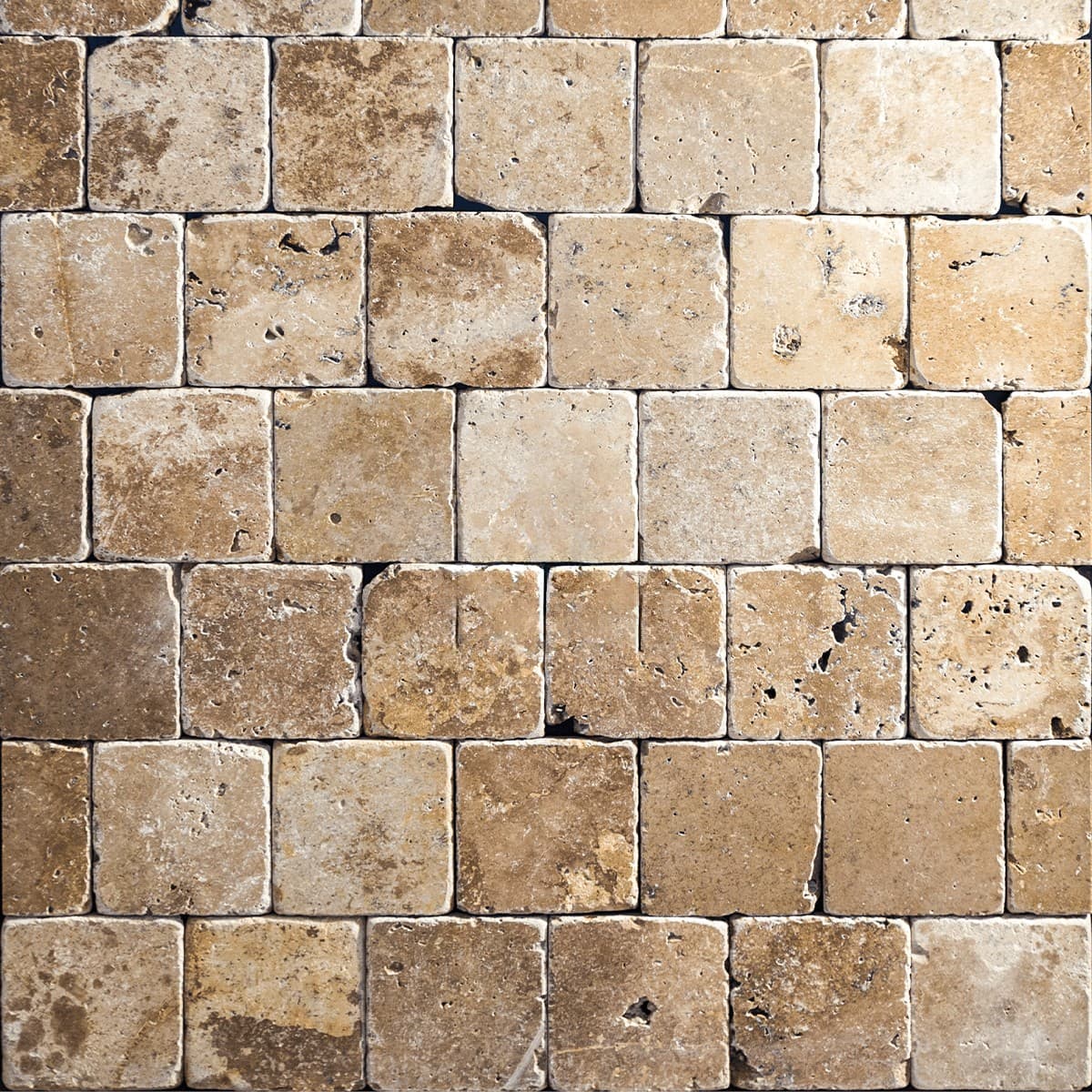 Placi Travertin Noce Rustic Antichizat 10 x 10 x 1 cm