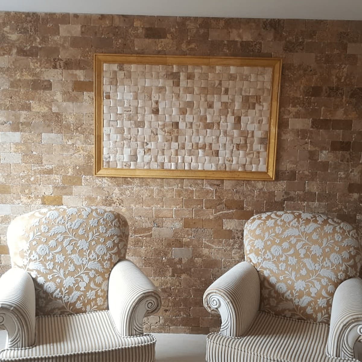 Placi Travertin Noce Rustic Antichizat 7.6 x 15 x 1 cm — imagine 2