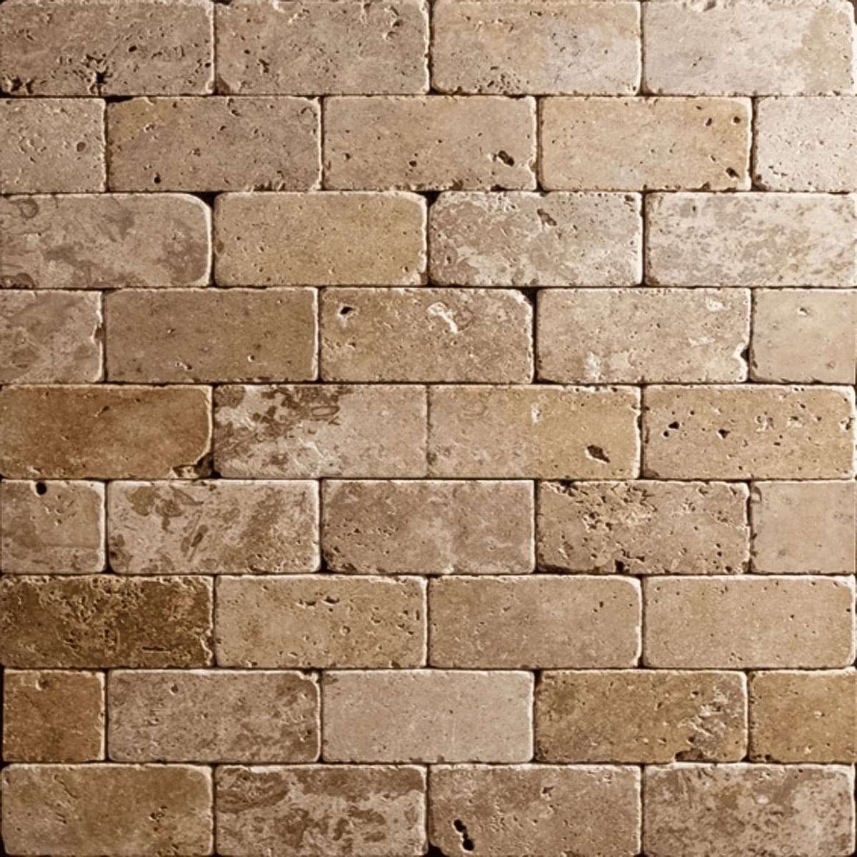 Placi Travertin Noce Rustic Antichizat 7.6 x 15 x 1 cm