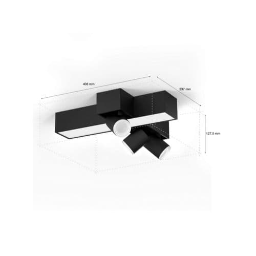 Plafoniera Hue Centris cu 3 spoturi incrucisate — imagine 3