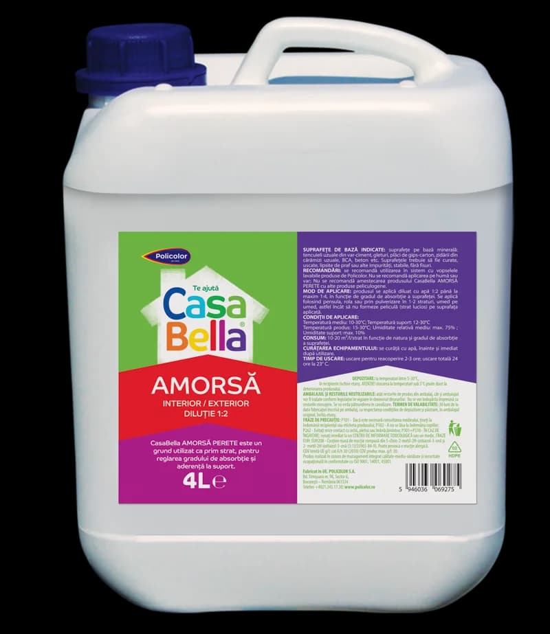 CasaBella amorsă pentru vopsea lavabilă de interior și exterior