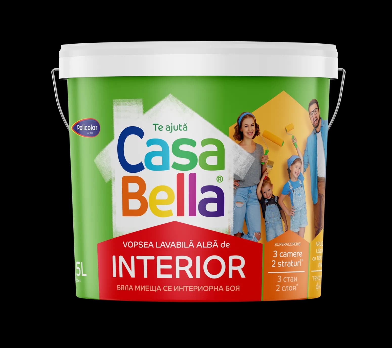 CasaBella vopsea lavabilă albă pentru interior