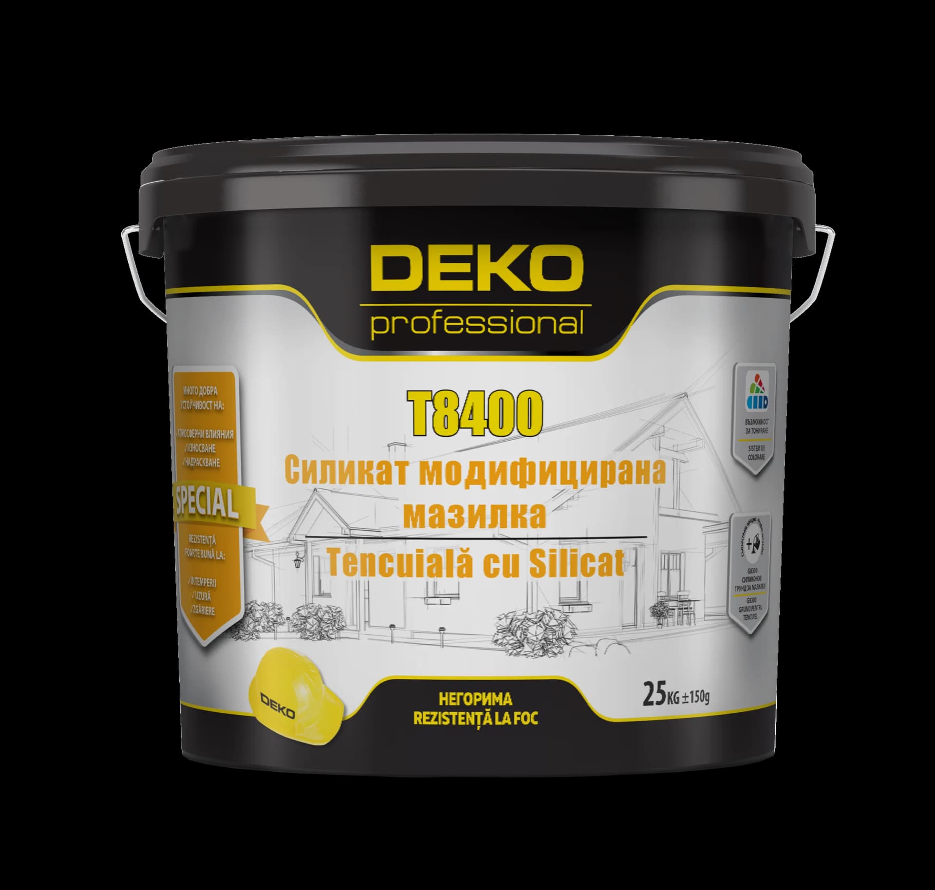 DEKO T8400 tencuială cu silicat, rezistentă la foc