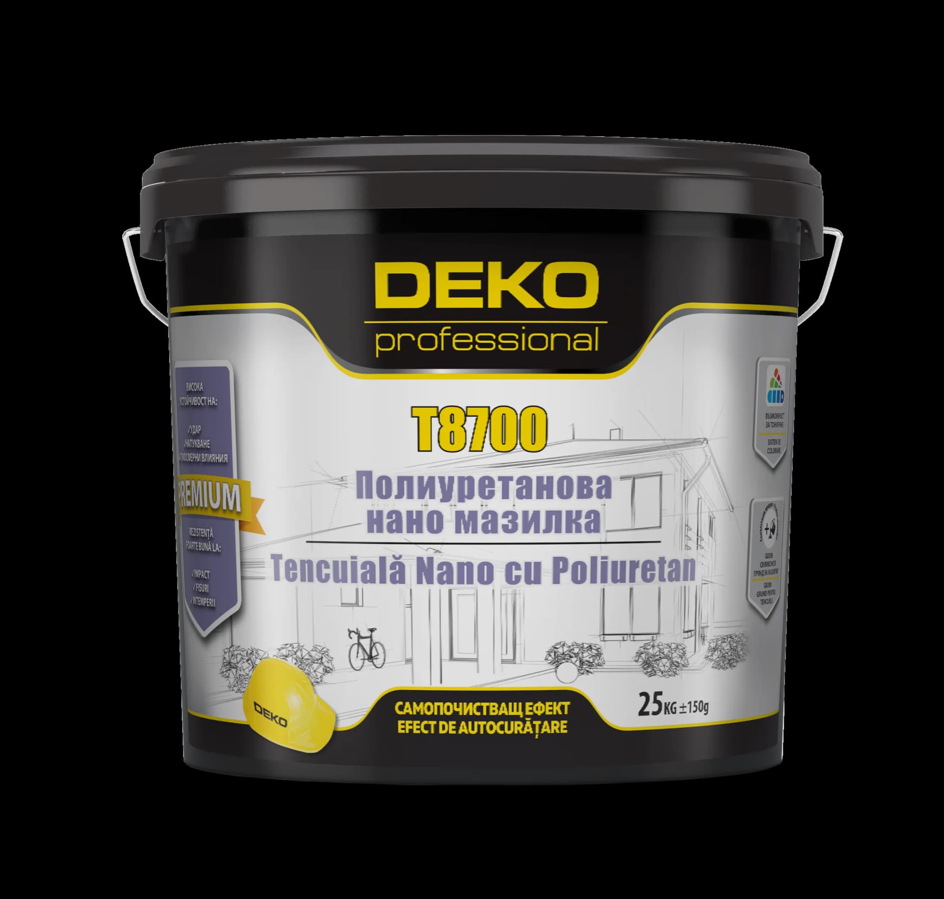 DEKO T8700 tencuială nano poliuretanică cu efect de autocurăţare