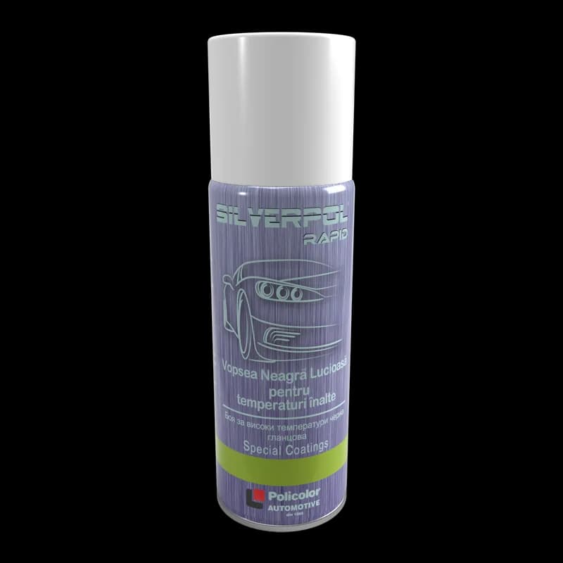 Silverpol vopsea pentru temperaturi înalte spray rapid