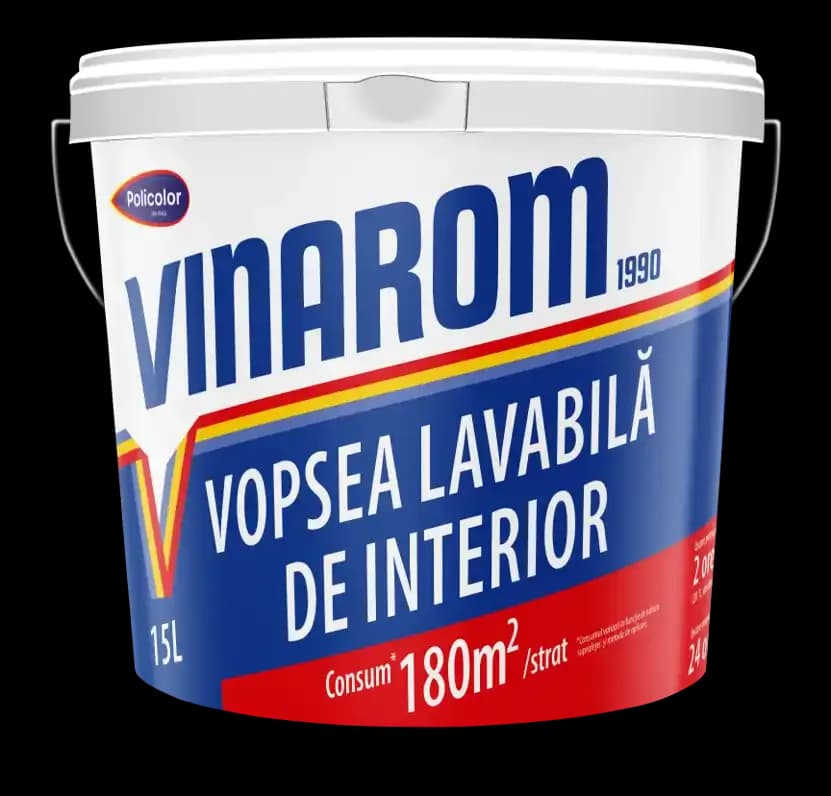VINAROM vopsea lavabilă albă pentru interior