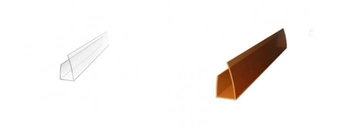Profil antipraf tip „U”, grosime 4, Clar, 2.1m