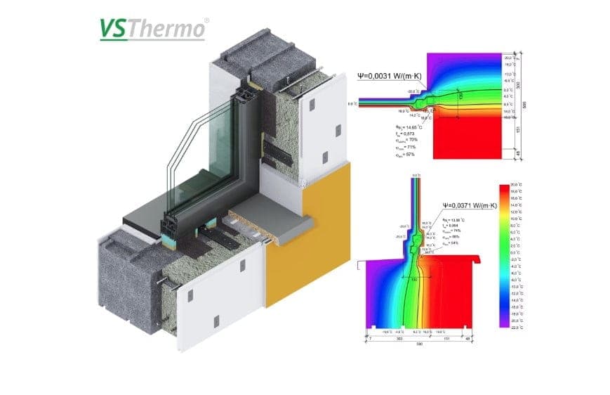 Profil de geam termoizolant VSThermo, 63x45x1180mm — imagine 3