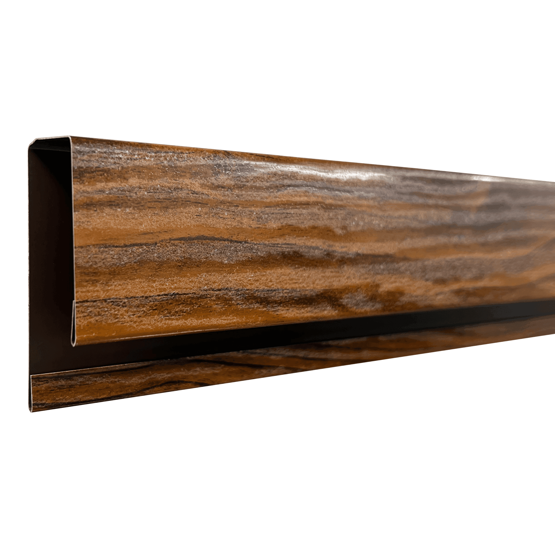 Profil lateral de mascare J, TPS, Imitatie lemn, 0,40 mm — imagine 1
