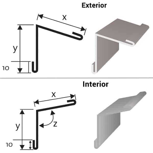 Profil mascare imbinare perete-acoperis (exterior-interior) 60x60mm 2ml — imagine 1