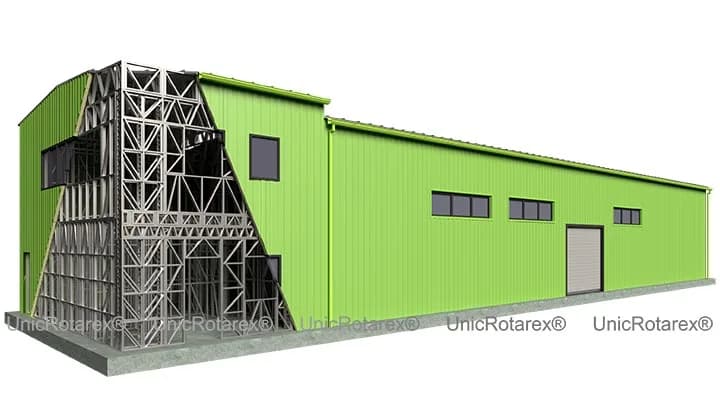 Hale metalice cu structura usoara din tabla de otel zincat