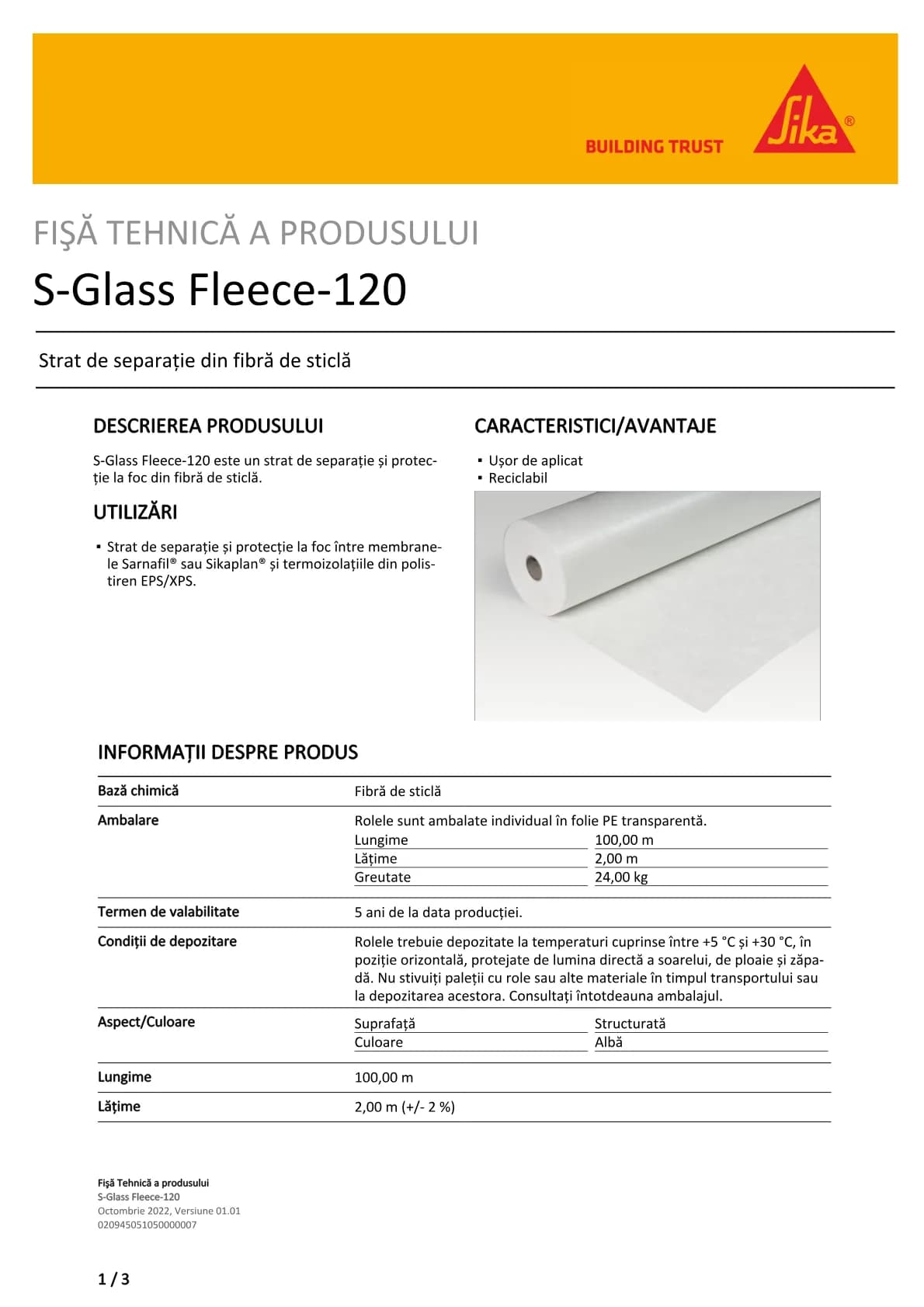 S-Glass Fleece-120