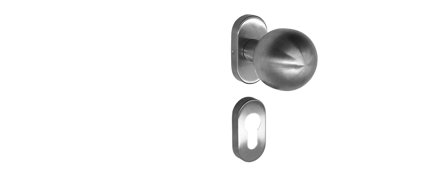 Set manere #REZISTENT inox satinat, tip bila cu arc, Premium — imagine 1