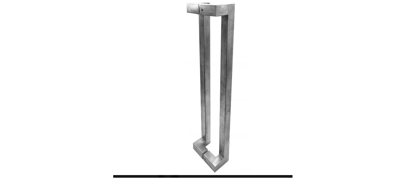 Set manere #REZISTENT patrate inox satinat, 30x30mm, Premium — imagine 1