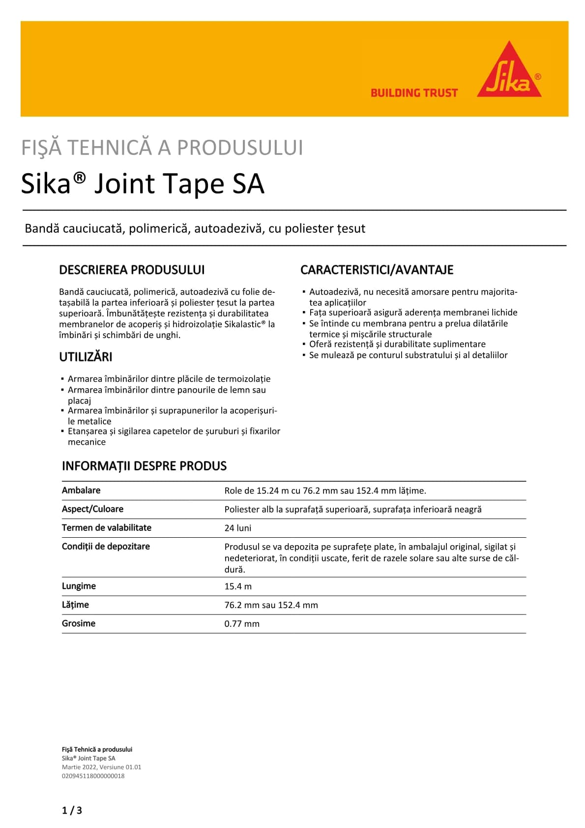 Sika® Joint Tape SA