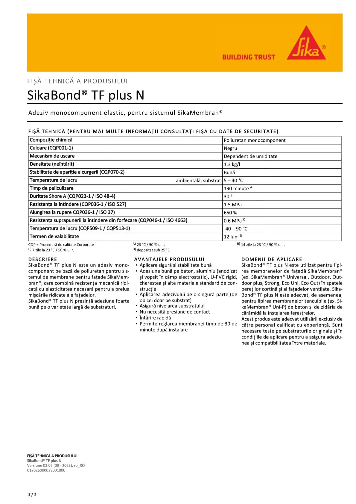 SikaBond® TF plus N