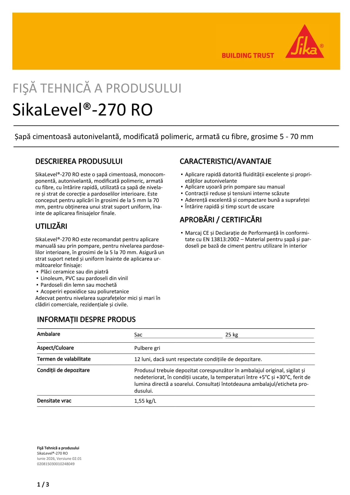 SikaLevel®-270 RO