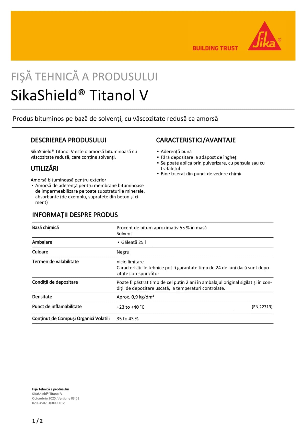 SikaShield® Titanol V