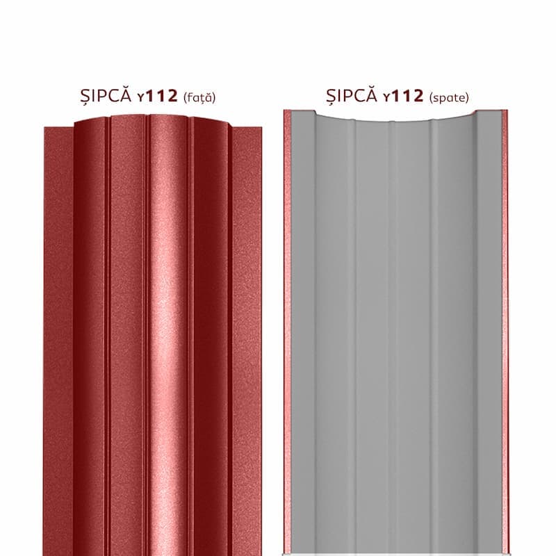 Sipca Metalica Caretta Y112 Lucios, 0,5 mm, capat drept — imagine 2