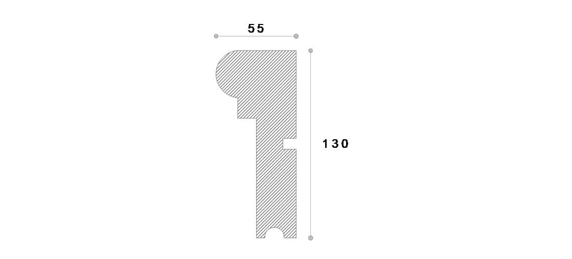Solbanc decorativ fereastra #REZISTENT Ads109 130X55X2000 — imagine 2