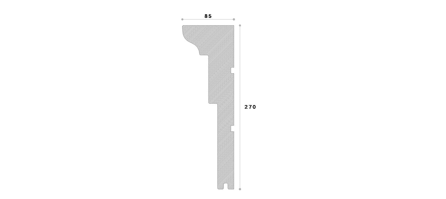 Solbanc decorativ fereastra #REZISTENT Ads160 270X85X2000 — imagine 2