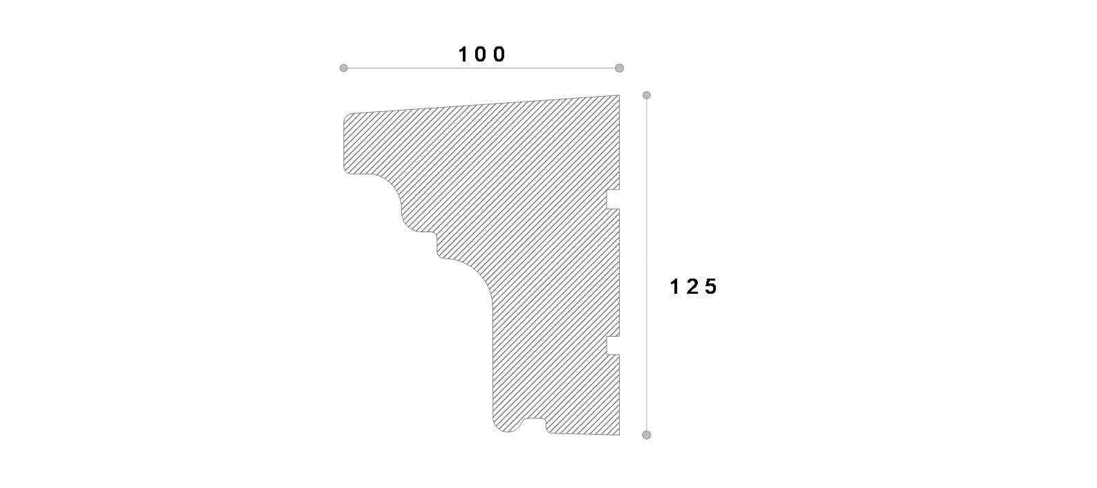 Solbanc decorativ fereastra #REZISTENT Refa10 125X100X2000 — imagine 2