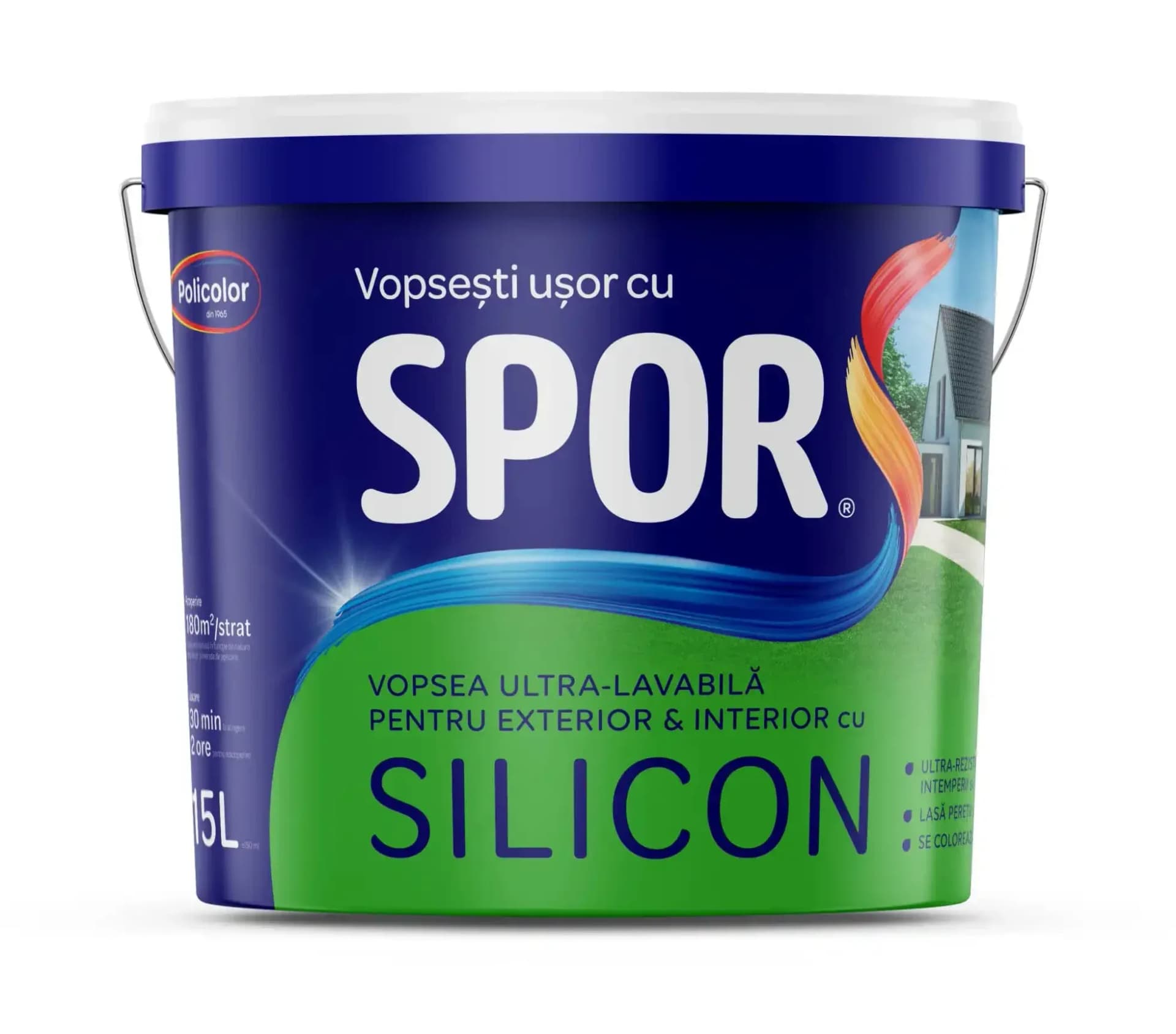 SPOR vopsea ultra-lavabilă pentru exterior și interior cu Silicon