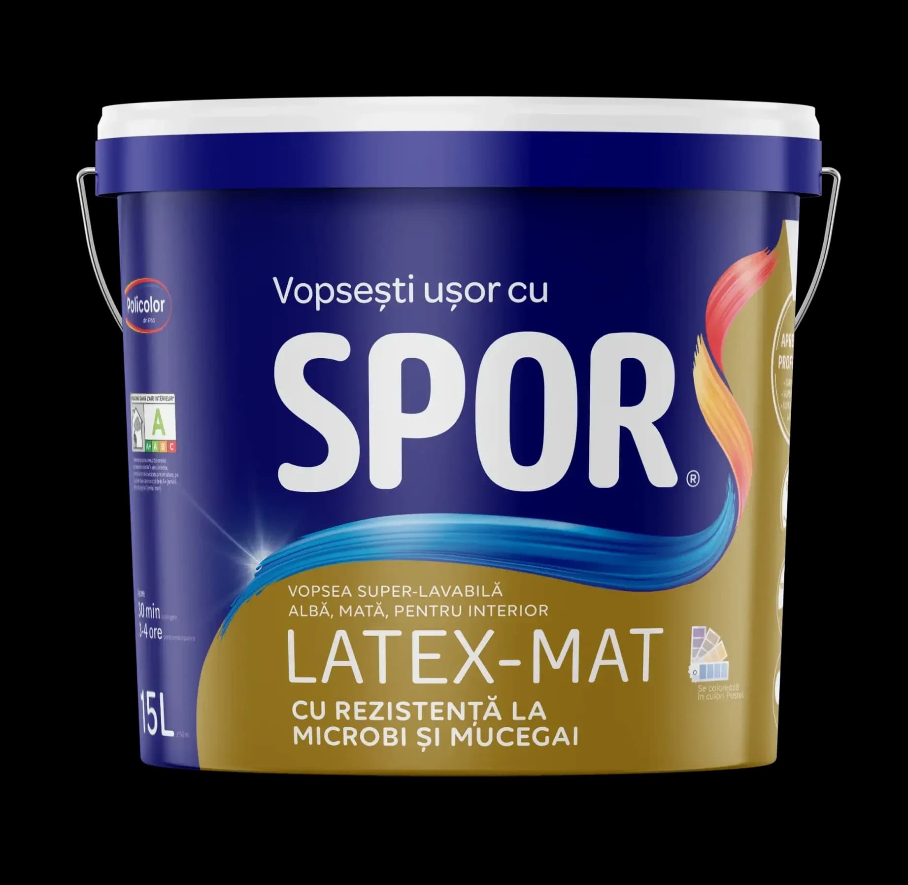 SPOR LATEX-MAT vopsea super-lavabilă mată pentru interior