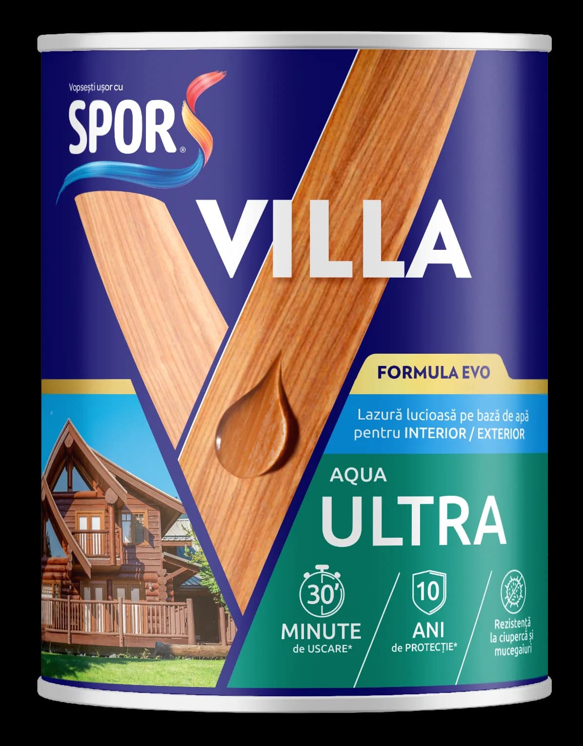 SPOR Villa Ultra Lazură lucioasă pe bază de apă