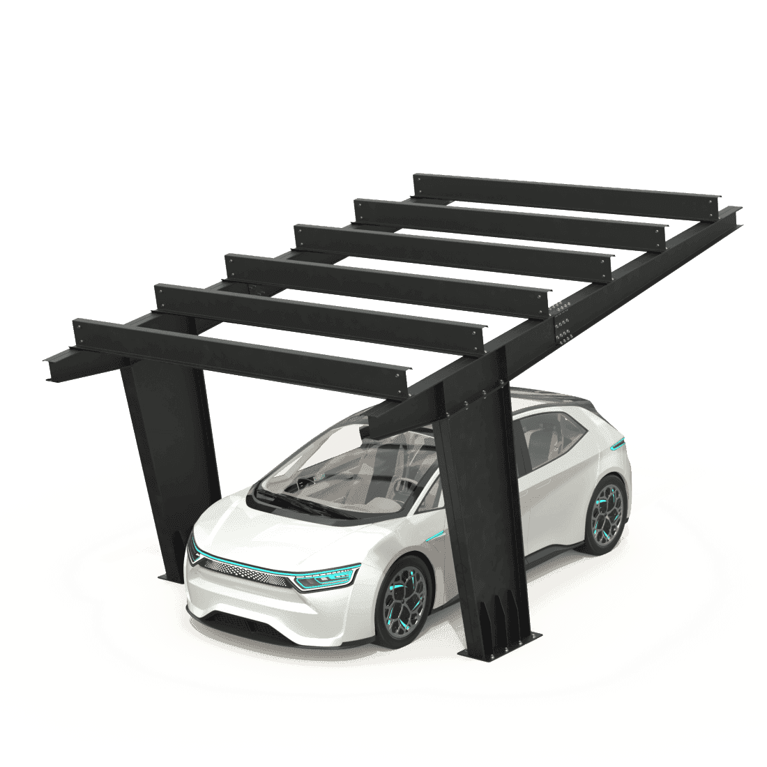 Structura carport MODEL01, 1 loc
