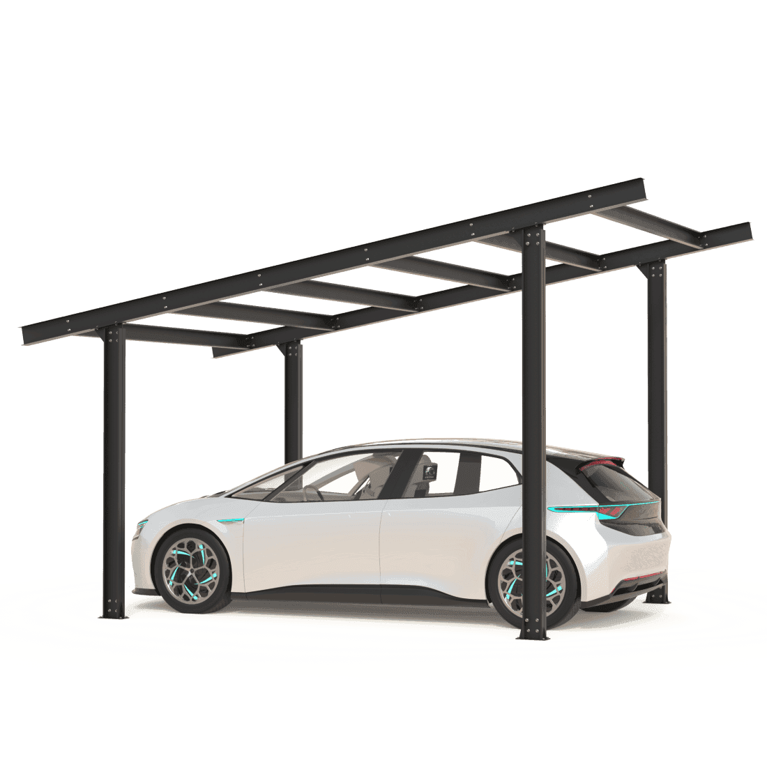 Structura carport MODEL05, 1 loc — imagine 2