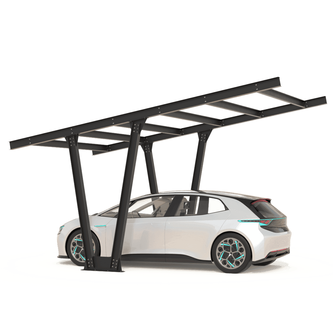 Structura carport MODEL06, 1 loc — imagine 2
