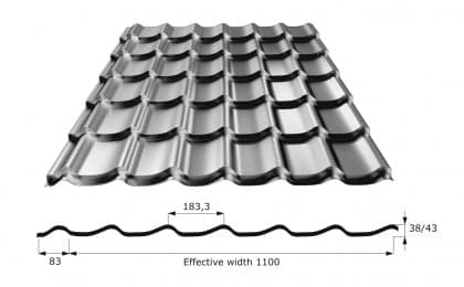 Tigla metalica 0.4 Grosime,  Alfa — imagine 1