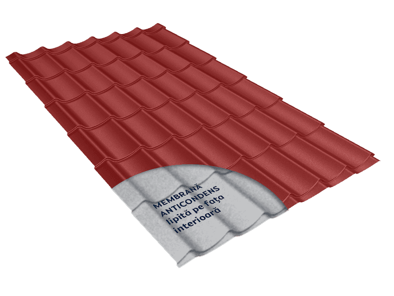 Țiglă metalică Attica Smart Caretta, Fresco, grosime 0,4 mm — imagine 2