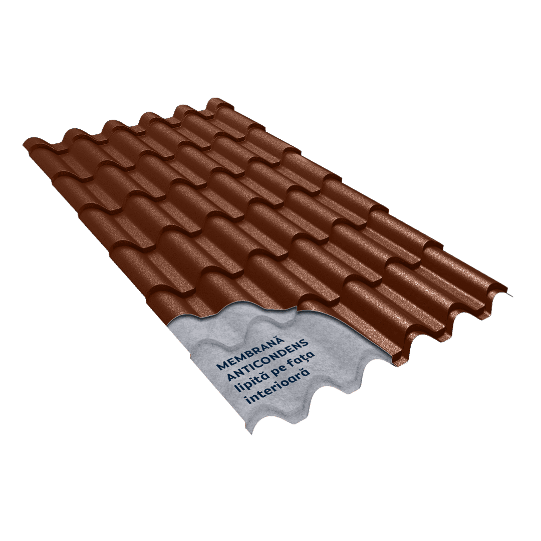 Tigla Metalica Caretta Nobel Smart Briliant, grosime 0,5 mm — imagine 2