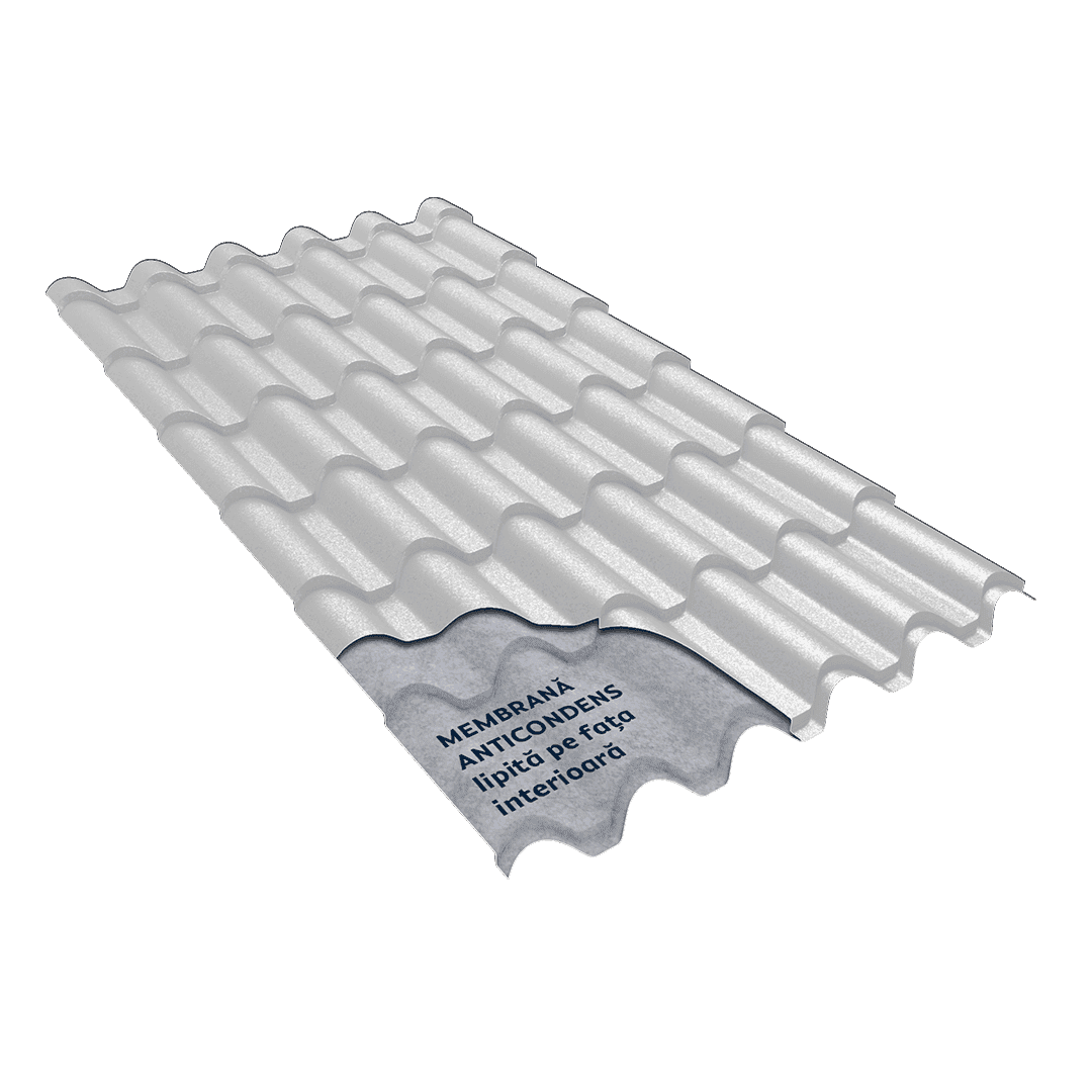 Tigla Metalica Caretta Nobel Smart Briliant, grosime 0,5 mm — imagine 1