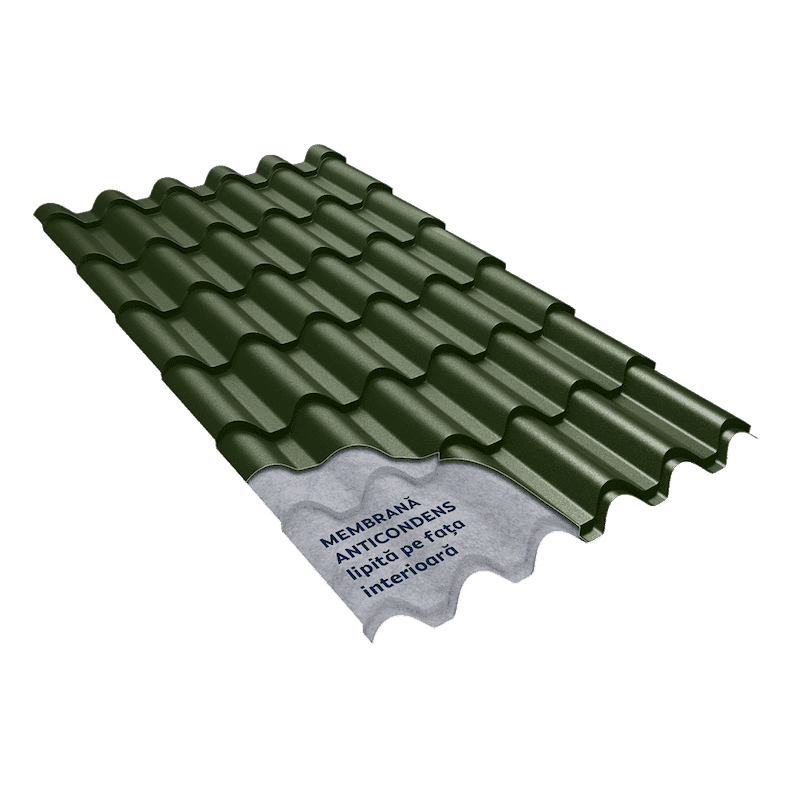 Tigla Metalica Caretta Nobel Smart Fresco, grosime 0,5 mm — imagine 1