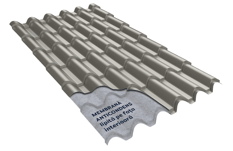 Tigla Metalica Caretta Nobel Smart Lustro, grosime 0,5 mm — imagine 4