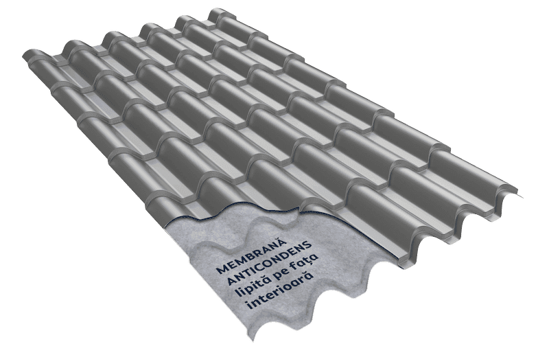 Tigla Metalica Caretta Nobel Smart Lustro, grosime 0,5 mm — imagine 1