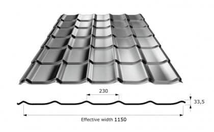 Tigla metalica 0.45 grosime,Heta — imagine 1