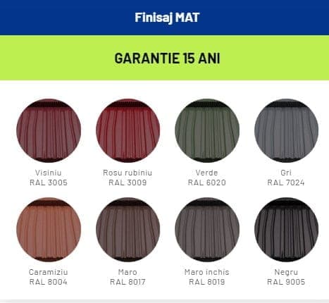 Tigla Metalica Metigla Teck Polyester Mat 0,5 mm — imagine 4