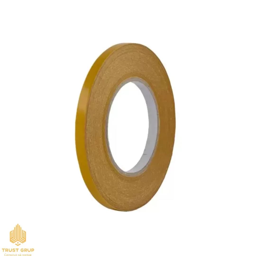 Bandă adezivă bilaterală din material nețesut 9 mm x 50 m
