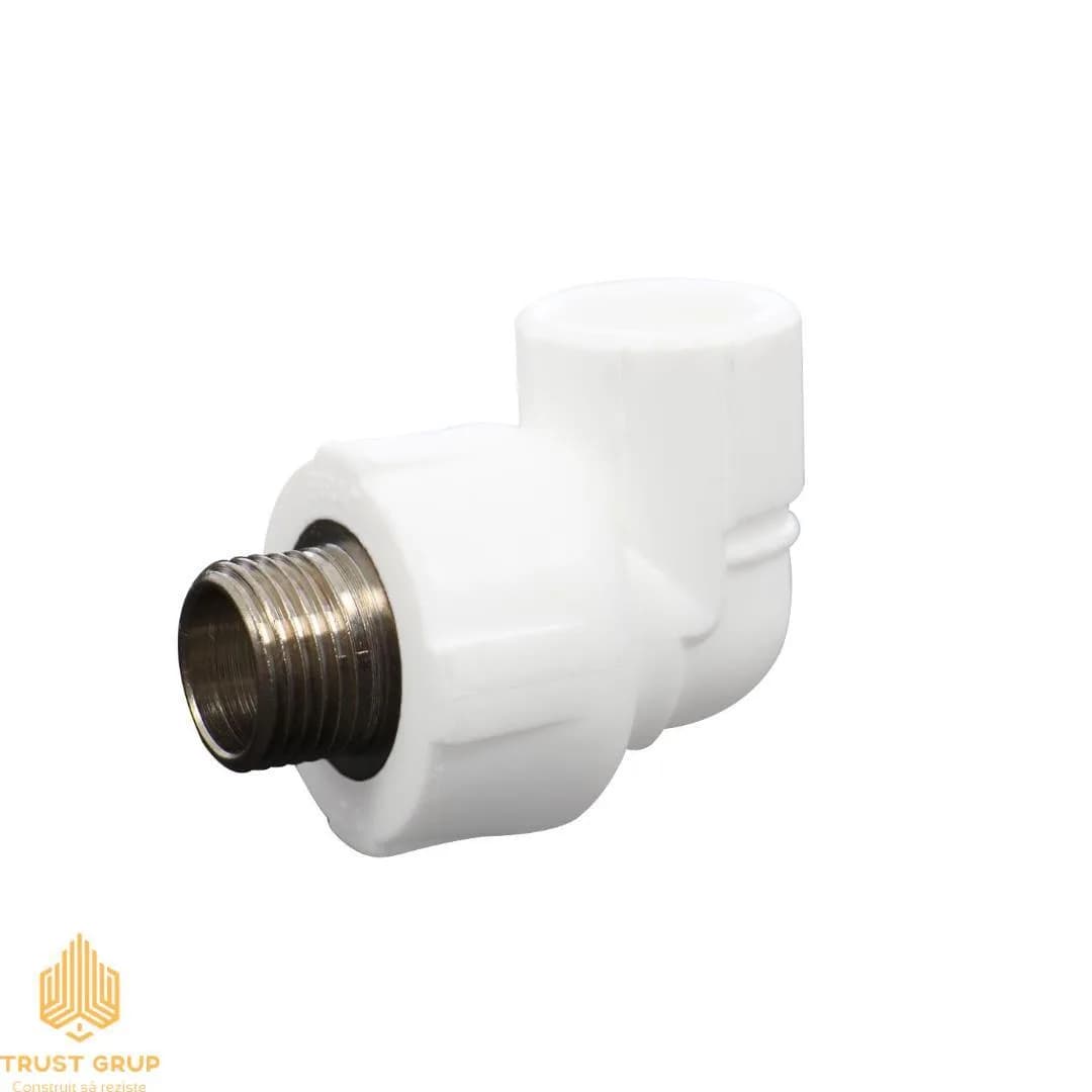 Cot racord M 25×1/2″ alb PPR (20)