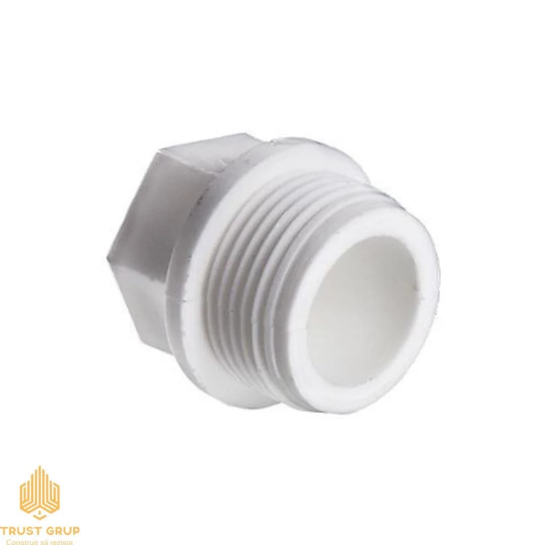 Dop 1/2″ M alb PPR (250)