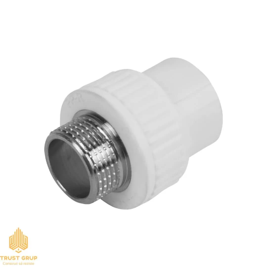Racord M 20×3/4″ alb PPR (10)